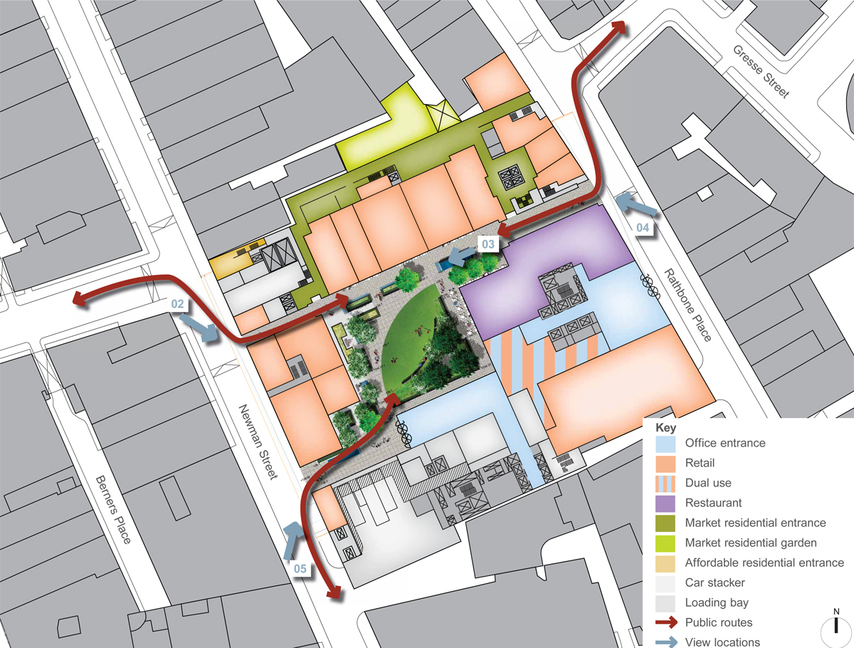 Plan of development site.