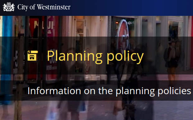 Westminster council planning policy image.