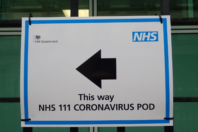 Coronavirus pod sign.