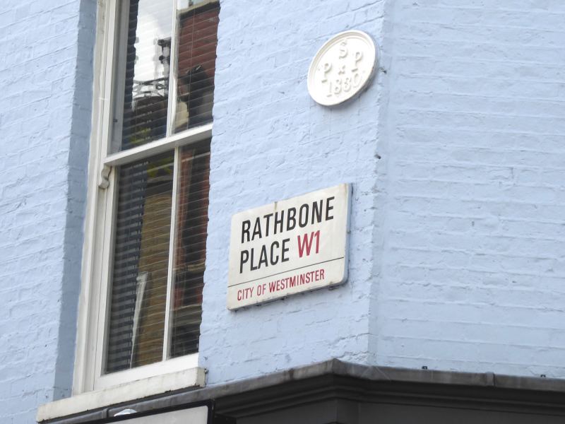 Rathbone Place street sign.