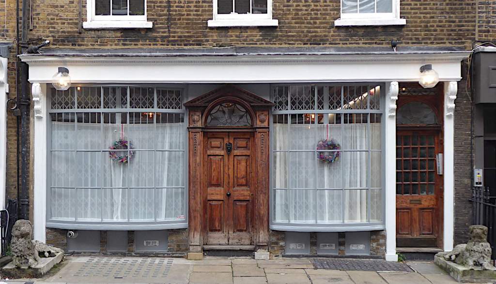 Front view of 106 Cleveland Street, Fitzrovia, London.